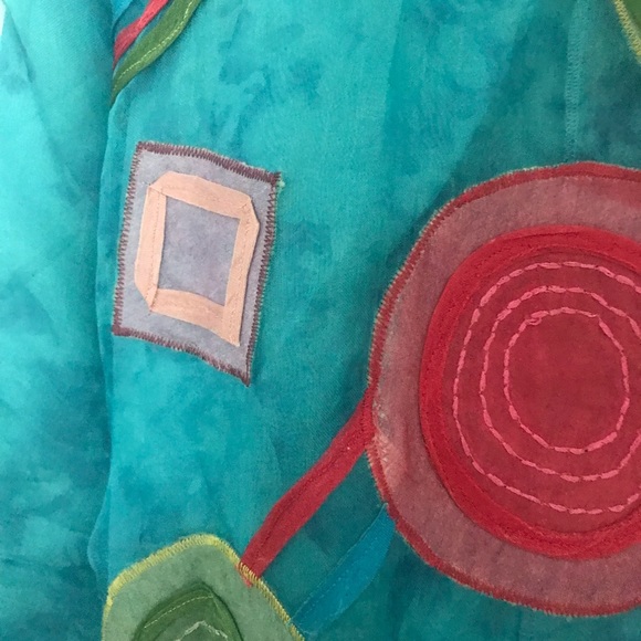 Travelsmith Blue Jacket w/Appliqués size M - Picture 3 of 4